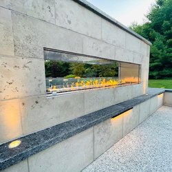 The Fireplace Stop - Barbara Jean See Through Outdoor Fireplace - 72"