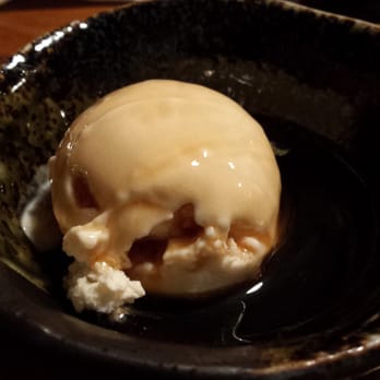 Izakaya Tomo - Dessert ice cream with rum sauce - Japanese Near Me - Edmonton, Alberta