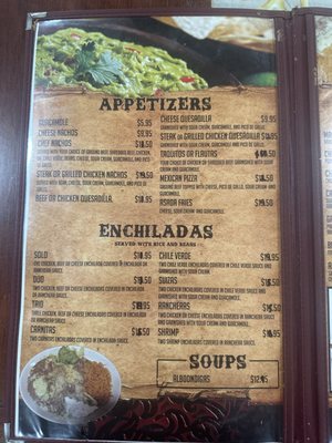 Menu photo 1 Don Sombrero Mexican Restaurant Bodfish, CA
