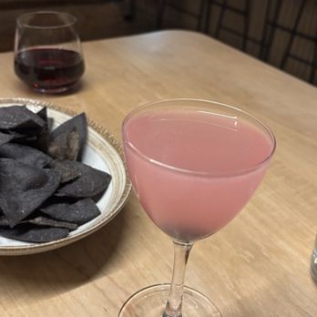 Amparo Fondita - Red Wine and Aviacion cocktail, $12 and $17 - Mexican Near Me - Washington, DC, District of Columbia
