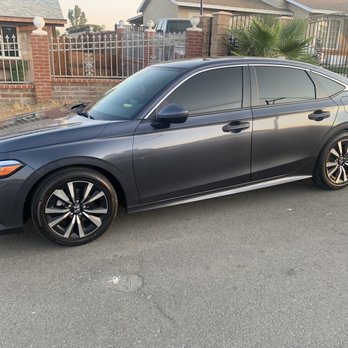A Perfect Shade - 20% front 5% rear on 2022 Civic - Car Window Tinting Near Me - Temecula, California