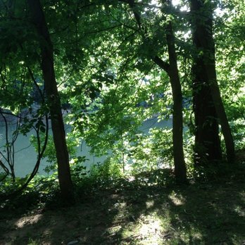 Coonskin Park Pool - Glimpse of the river along Elk River Trail - Swimming Pools Near Me - Charleston, West Virginia