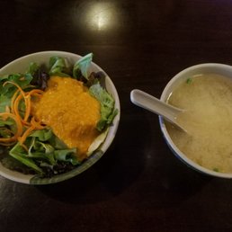 Miso soup and salad