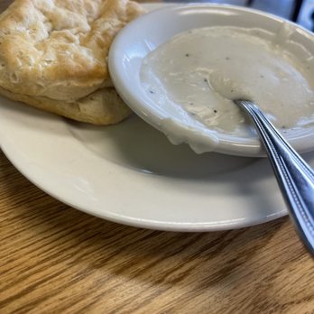 CJ’s Cafe - Homemade biscuit came with a side of gravy! - Comfort Food Near Me - Azle, Texas