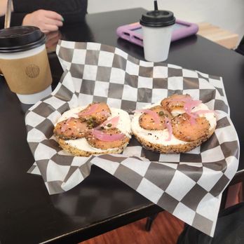 Hit The Roast Cafe - Salmon and caper bagel - Coffee & Tea Near Me - Vernal, Utah Hit The Roast Cafe - Salmon and caper bagel - Coffee & Tea Near Me - Vernal, Utah