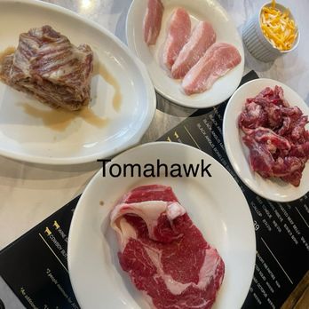 Ribs & Co - We received their version of a tomahawk steak from the premium menu. No large rib bone. Not thick. - Korean Near Me - La Mirada, California Ribs & Co - We received their version of a tomahawk steak from the premium menu. No large rib bone. Not thick. - Korean Near Me - La Mirada, California