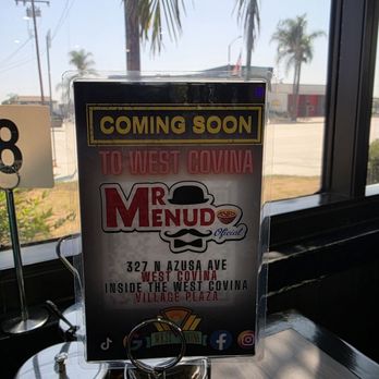 Mr. Menudo - table tent - Mexican Near Me - Downey, California