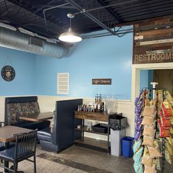 The Mixing Bowl - Seating and door to the restrooms