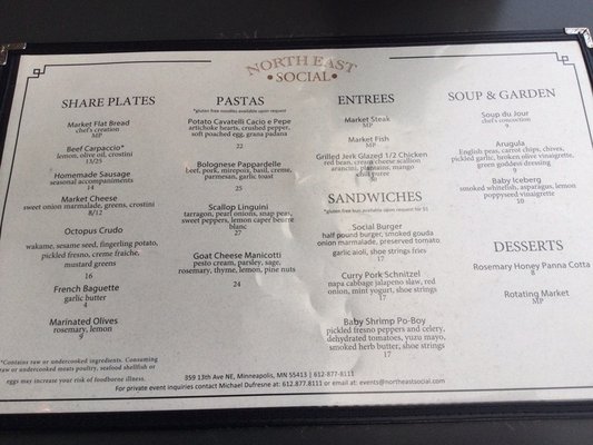 Menu photo 3 Northeast Social Minneapolis, MN Menu photo 3 Northeast Social Minneapolis, MN