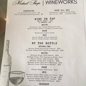 Wineworks Extended - Wine menu - Wine Tasting Room Near Me - Charlottesville, Virginia