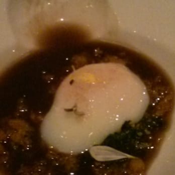 Tempo - slightly undercooked egg finished off with hot liquid poured into our bowls by the server to create a velvety smooth dish. GREAT START! - Latin American Near Me - Cancún, ROO Tempo - slightly undercooked egg finished off with hot liquid poured into our bowls by the server to create a velvety smooth dish. GREAT START! - Latin American Near Me - Cancún, ROO