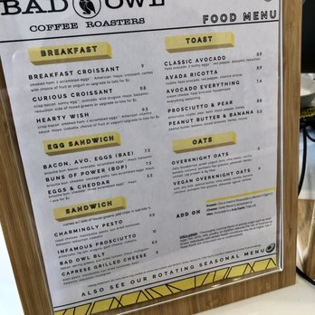 Bad Owl Coffee Roasters - March 2021 menu - Coffee Roasteries Near Me - Chicago, Illinois Bad Owl Coffee Roasters - March 2021 menu - Coffee Roasteries Near Me - Chicago, Illinois