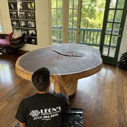 Leon’s Hardwood Flooring - 500 year old table top refinishing