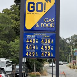 Mash Gas & Food - Business Sign with Gas Prices