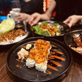 P.F. Chang's -  three plates of food on a table - Chinese Near Me - Anaheim, California