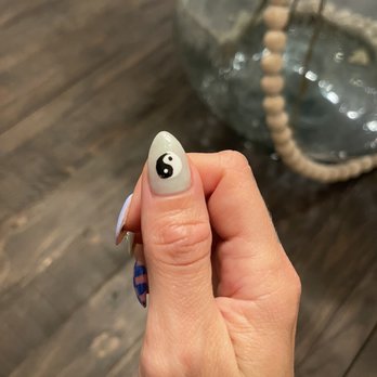 Green Hills Nail Spa - Ying Yang hand painted - Nail Salons Near Me - Nashville, Tennessee Green Hills Nail Spa - Ying Yang hand painted - Nail Salons Near Me - Nashville, Tennessee