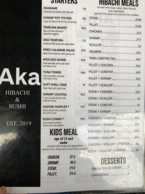 Menu photo 3 AKA Hibachi & Sushi Fairview, TX Menu photo 3 AKA Hibachi & Sushi Fairview, TX
