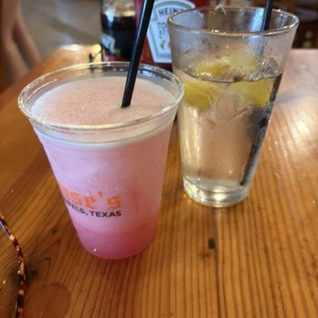 Krause's Cafe - Prickly pear lemonade (non-alcoholic) - SO SWEET that BOTH of us poured 4oz into the water and it was still sweet lemonade. - German Near Me - New Braunfels, Texas Krause's Cafe - Prickly pear lemonade (non-alcoholic) - SO SWEET that BOTH of us poured 4oz into the water and it was still sweet lemonade. - German Near Me - New Braunfels, Texas