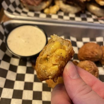 One-Eyed Cat Brewing - Cheesy Corn Bites (inside) 9/10 - Brewpubs Near Me - Williamsville, New York One-Eyed Cat Brewing - Cheesy Corn Bites (inside) 9/10 - Brewpubs Near Me - Williamsville, New York