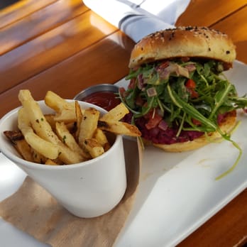 Eureka! - Veggie-style Fig Marmalade Burger with Melted Goat Cheese - Burgers Near Me - Claremont, California