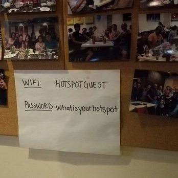 Hot Spot - Wifi info - Asian Fusion Near Me - Fairfax, Virginia