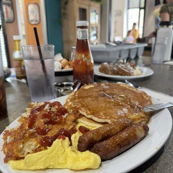 The Nest - 2 pancake combo added hashbrowns. - Breakfast & Brunch Near Me - Atascadero, California The Nest - 2 pancake combo added hashbrowns. - Breakfast & Brunch Near Me - Atascadero, California