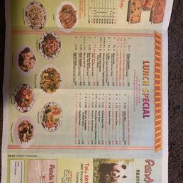 Lunch menu