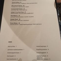 The Edge in Jackson - Menu side 2