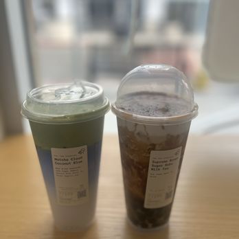 Heytea - Matcha Cloud Coconut Blue and Supreme Brown Sugar Bobo Milk Tea - Bubble Tea Near Me - Daly City, California Heytea - Matcha Cloud Coconut Blue and Supreme Brown Sugar Bobo Milk Tea - Bubble Tea Near Me - Daly City, California