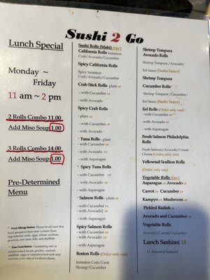 Menu photo 5 Sushi 2 Go Arlington, VA