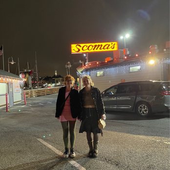 Scoma's Restaurant - two very cool people outside of the restaurant - Seafood Near Me - San Francisco, California Scoma's Restaurant - two very cool people outside of the restaurant - Seafood Near Me - San Francisco, California