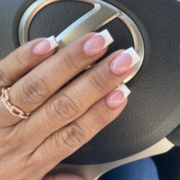 Hard gel overlay French Tip.