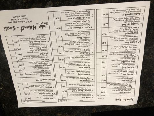 Menu photo 6 Imperial Hibachi & Sushi Euless, TX