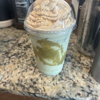 Wing's Coffee Co - Pistachio matcha with pistachio cream - Coffee & Tea Near Me - Bentonville, Arkansas Wing's Coffee Co - Pistachio matcha with pistachio cream - Coffee & Tea Near Me - Bentonville, Arkansas