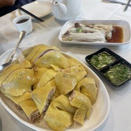 steamed ginger chicken was buy one half, get one half free!