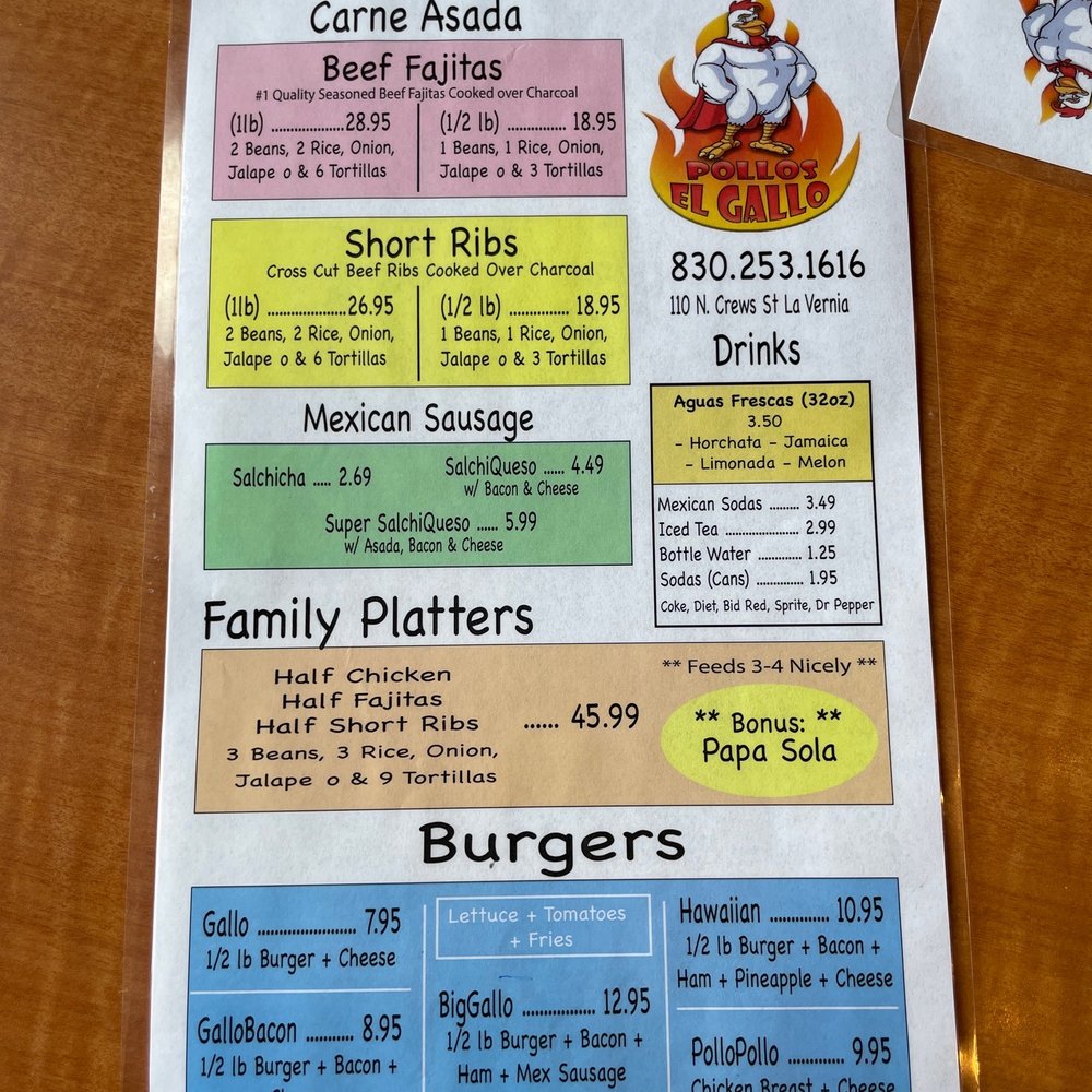 Pollos El Gallo - Chicken Shop Near Me - La Vernia, Texas Pollos El Gallo - Chicken Shop Near Me - La Vernia, Texas