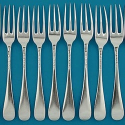 M. Ford Creech Antiques & Fine Art - Set of 12 Early George III Silver Hanoverian 3-Tine Dinner Forks
