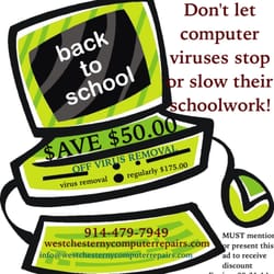 Westchester NY Computer Repairs - August Back To School $avings