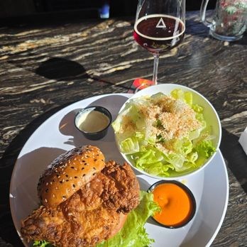 Triple Crossing Beer - Midlothian - Caesar Salad Fried Chicken Sandwich - Brewpubs Near Me - Midlothian, Virginia Triple Crossing Beer - Midlothian - Caesar Salad Fried Chicken Sandwich - Brewpubs Near Me - Midlothian, Virginia