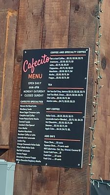 Menu photo 5 Cafecito Coffee Shop Las Vegas, NM