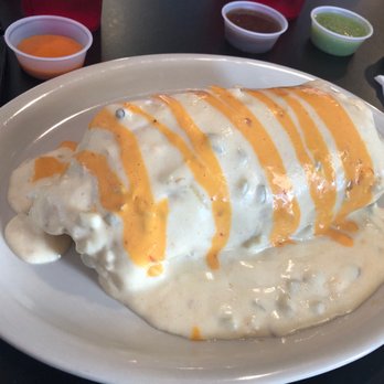 Torti Taco - Shrimp Burrito with Boom Boom sauce. - Mexican Near Me - Battle Creek, Michigan Torti Taco - Shrimp Burrito with Boom Boom sauce. - Mexican Near Me - Battle Creek, Michigan