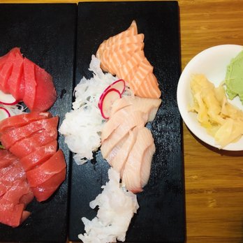 Komé - Maguro, Hon Maguro, Salmon, Hamachi sashimi. - Japanese Near Me - Austin, Texas Komé - Maguro, Hon Maguro, Salmon, Hamachi sashimi. - Japanese Near Me - Austin, Texas