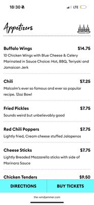 Menu photo 1 The Windjammer Isle of Palms, SC Menu photo 1 The Windjammer Isle of Palms, SC