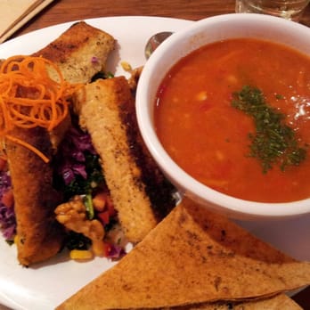 Veggie Grill by Next Level - Soup and salad with Beef Barley and All Hail Kale - Vegan Near Me - Seattle, Washington Veggie Grill by Next Level - Soup and salad with Beef Barley and All Hail Kale - Vegan Near Me - Seattle, Washington