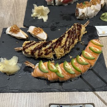 Kaito Sushi - Wahoo sushi, crunchy and sunset roll - Sushi Bars Near Me - Encinitas, California