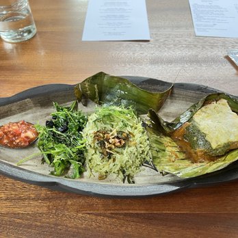 Azalina's - Ikan panggang (grilled sea bass in banana leaves) - Malaysian Near Me - San Francisco, California