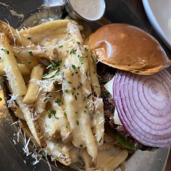 Eureka! - Truffle Cheese Fries and Eureka American Cheeseburger - Burgers Near Me - Ontario, California Eureka! - Truffle Cheese Fries and Eureka American Cheeseburger - Burgers Near Me - Ontario, California