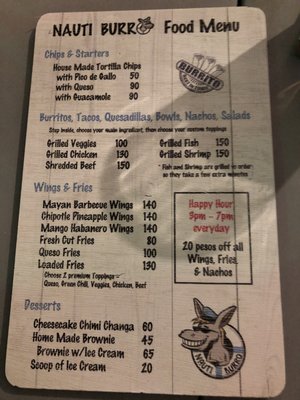 Menu photo 4 Nauti Burro Puerto Aventuras, ROO