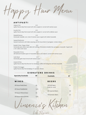 Menu photo 5 Vincenzo's Kitchen Lake Elsinore, CA Menu photo 5 Vincenzo's Kitchen Lake Elsinore, CA