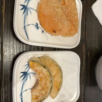 Ishin Udon - Sweet potato and kabocha tempura - Japanese Near Me - Houston, Texas Ishin Udon - Sweet potato and kabocha tempura - Japanese Near Me - Houston, Texas